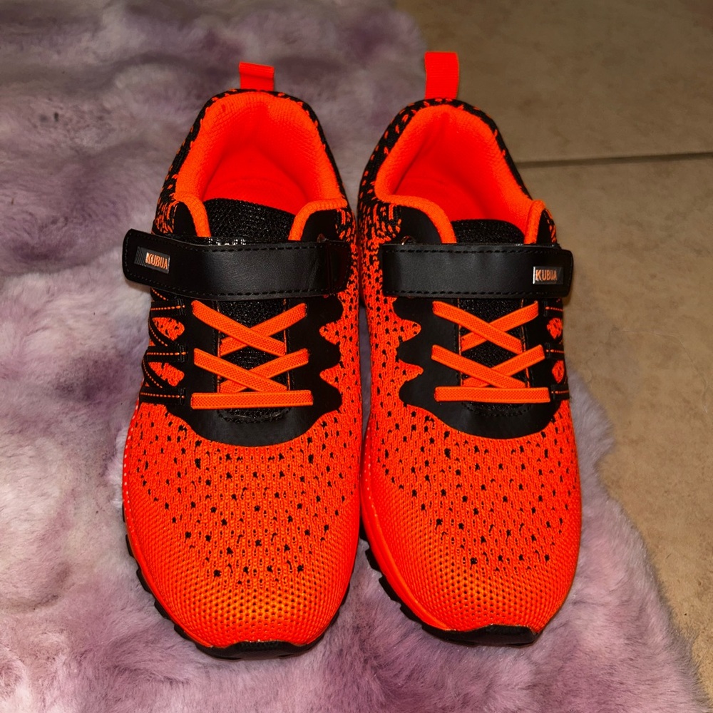 Orange and Black Athletic Shoes